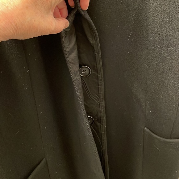 Alfred Dunner 100% Wool Pea Coat. Black. Size 12 P simple classic timeless - Picture 7 of 11